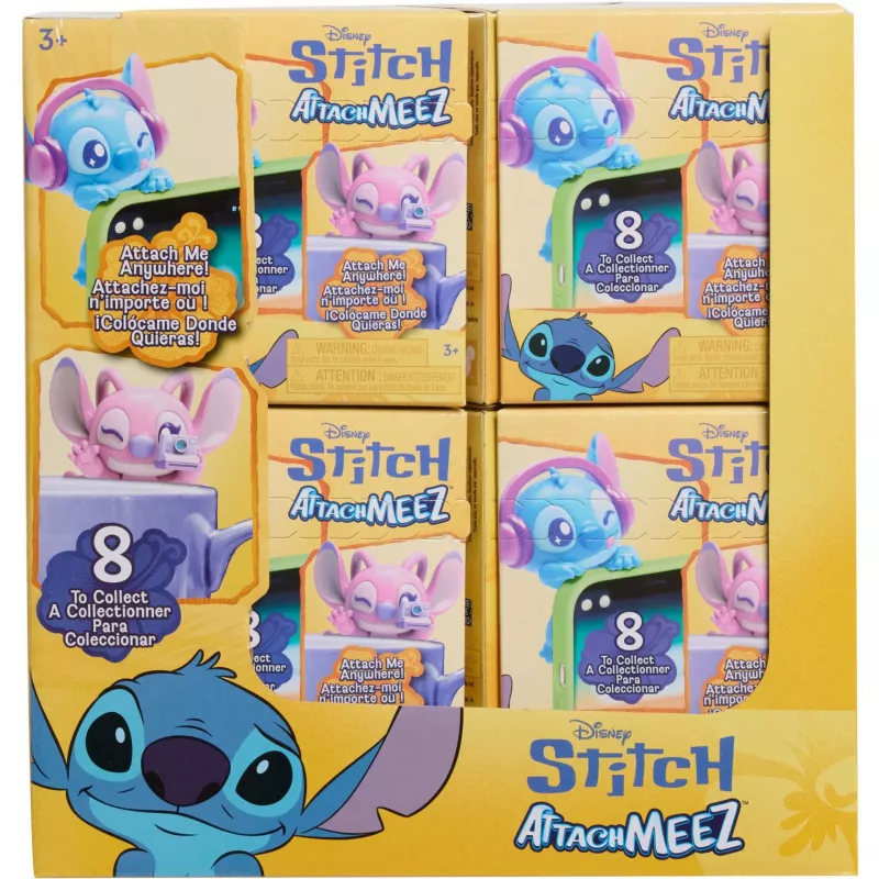 Just Play Figura colecionável Disney Stitch Attachmeez (aleatória)