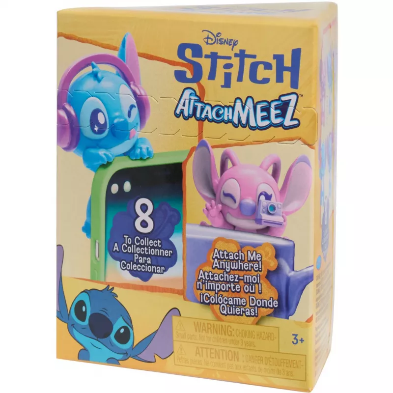 Just Play Figura colecionável Disney Stitch Attachmeez (aleatória)