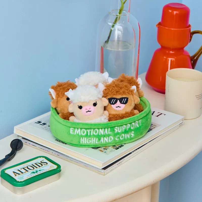 Just Play Emotional Support Highland Cow Peluche - Castanho, 25 cm