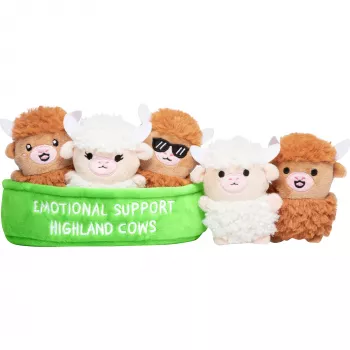Just Play Emotional Support Highland Cow Peluche - Castanho, 25 cm