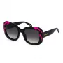 JUSTCAVALLI óculos de sol mulher SJC085-5409P2 quadrados, armação castanha Havana, lentes castanhas polarizadas, 54mm