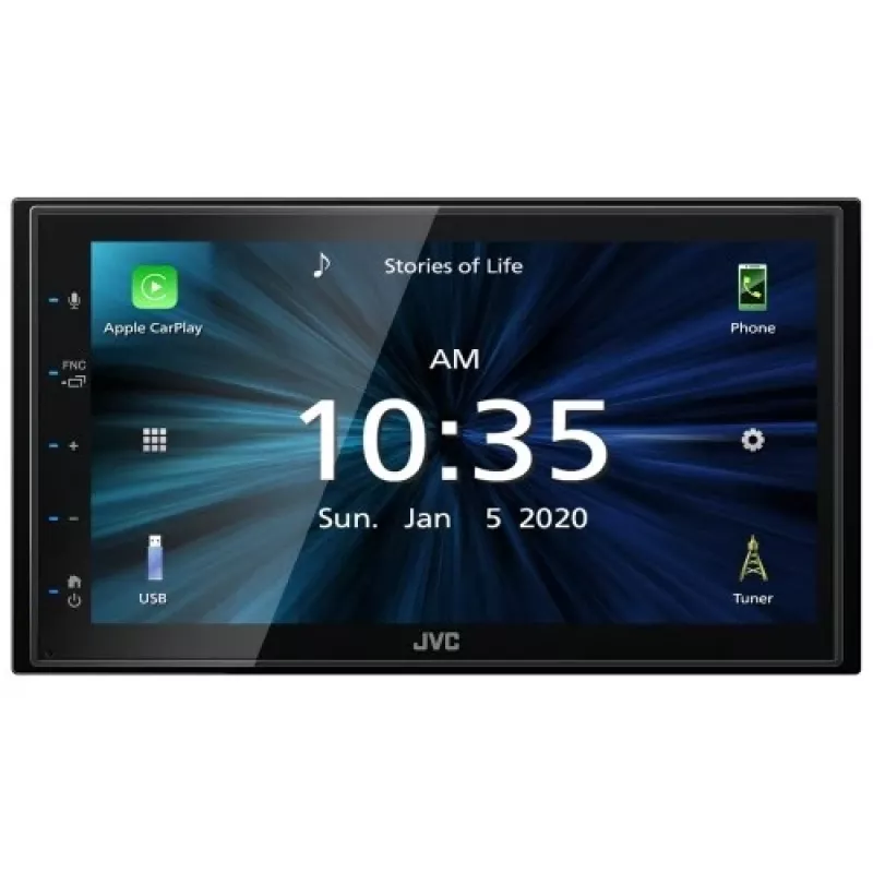 JVC KW-M560BT Recetor multimédia Bluetooth para automóvel 6.8 polegadas com equalizador de 13 bandas, espelhamento Android, 3 pré-saídas e USB traseiro
