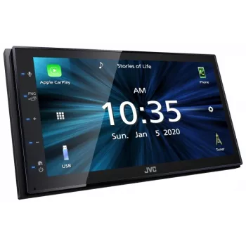 JVC KW-M560BT Recetor multimédia Bluetooth para automóvel 6.8 polegadas com equalizador de 13 bandas, espelhamento Android, 3 pré-saídas e USB traseiro