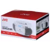 Leitor de CD portátil JVC RC-E451W com rádio FM/AM, entrada AUX, Bass Boost, branco