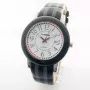 K&BROS relógio analógico de quartzo unissexo 9426-2-435 43mm mostrador preto bracelete de couro