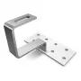 K2 Systems 1000001 Gancho de Telhado para Telhas, Aço Inoxidável, Placa Base 150x60x5 mm, Braço 30x6 mm