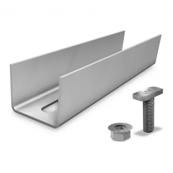 Conector de calha interior K2 Systems RailConnector Ultra Light para SolidRail e CrossRail - alumínio, pré-montado