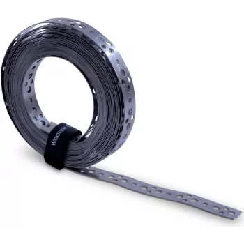 K2 Systems SIMPSON Fita perfurada 20 x 0,8 mm, rolo de 10 m, aço galvanizado 2002735