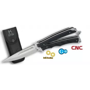 K25 02263 Balisong Faca borboleta lâmina CNC rolamento de esferas