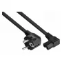Kabelmeister Cabo de alimentação 3m, CEE 7/7 Schuko para IEC C15, angular 90°, preto