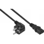 Cabo de alimentação Kabelmeister Schuko para C13 angular 0,5 m preto 0,75 mm² SK0130-S005