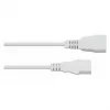 Kabelmeister Cabo de extensão C14 para C13, branco, 1m
