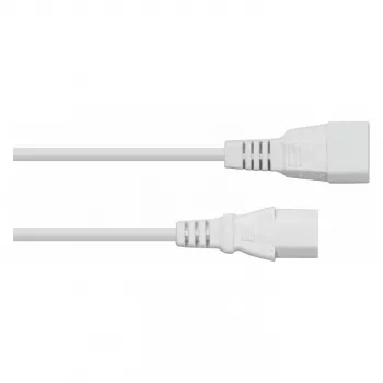 Kabelmeister Cabo de extensão C14 para C13, branco, 1m