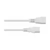 Kabelmeister Cabo de extensão C14 para C13, branco, 0,5 m