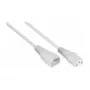 Kabelmeister Cabo de extensão C14 para C13, branco, 0,5 m