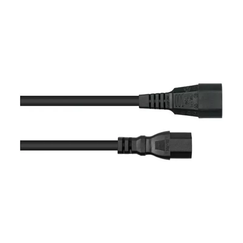 Cabo de alimentação Kabelmeister C14 para C15 Hot Condition 0,5m 10A 250V preto