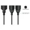 Cabo adaptador de alimentação Kabelmeister C14 para tomada Schuko 0,15 m preto