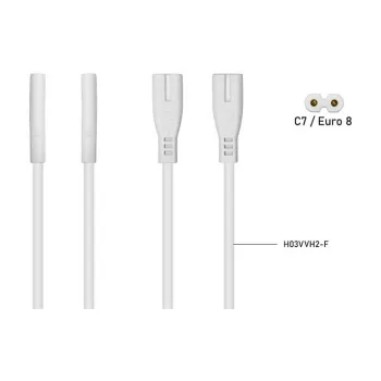 Kabelmeister Cabo de extensão Euro conector fêmea C8 para ficha C7 0,2 m preto
