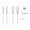 Kabelmeister Cabo de extensão Euro conector fêmea C8 para ficha C7 0,2 m preto