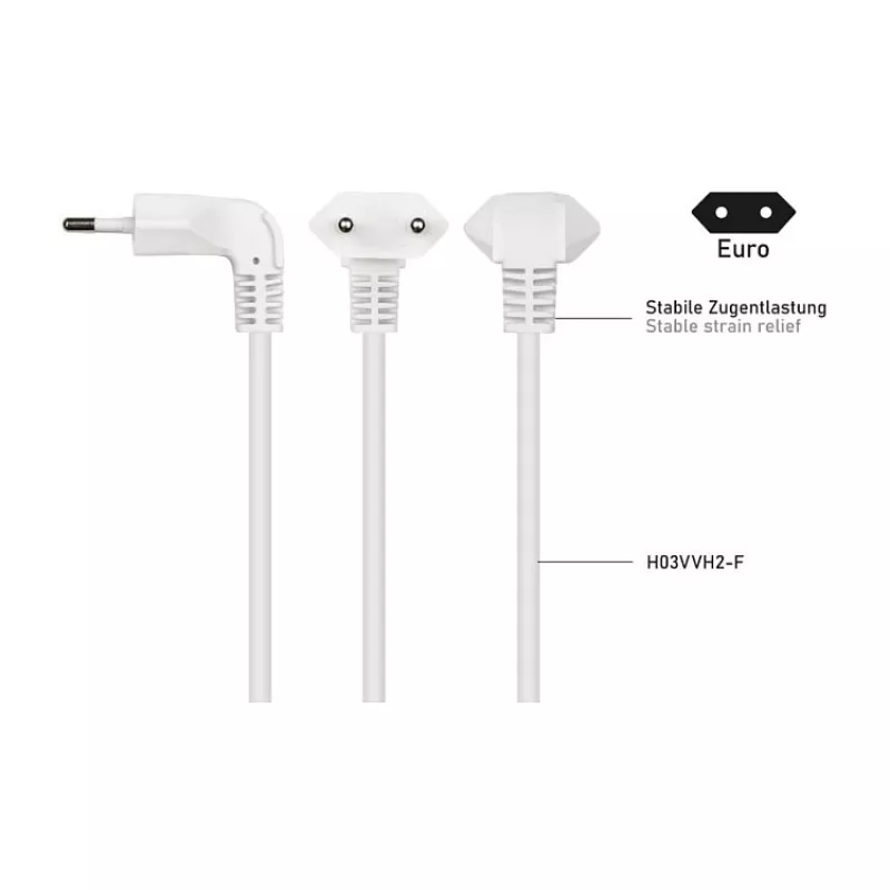 Kabelmeister extensão elétrica Euro com 3 tomadas, 0,2 m, preto