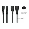 Kabelmeister Cabo de Alimentação IEC C14 para C15 3m (SK1450-S030) – Preto