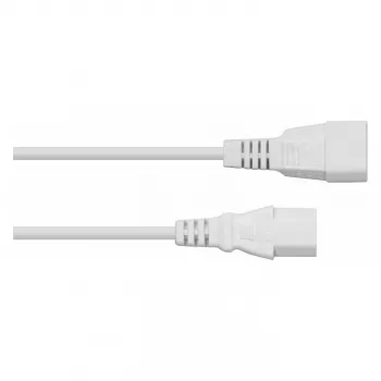 Kabelmeister Cabo de extensão de alimentação C14 para C13, branco, 5m