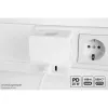 Cubo de tomadas KABELMEISTER com 3 tomadas com contacto de proteção, USB-C 20W PD 3.0 e USB-A 18W, 1,5m, branco