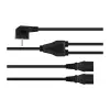 Kabelmeister Ficha Schuko (angular 90°) para 2x IEC C13 cabo de distribuição de energia em Y, 2m, preto