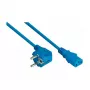 Cabo de alimentação KABELMEISTER Schuko para C13 angular 0,5 m azul
