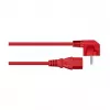 Kabelmeister Cabo de alimentação Schuko para C13, angular 90°, vermelho, 3m