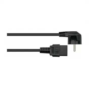 KABELMEISTER Cabo de alimentação Schuko para IEC C19 0,5 m preto 90° angular
