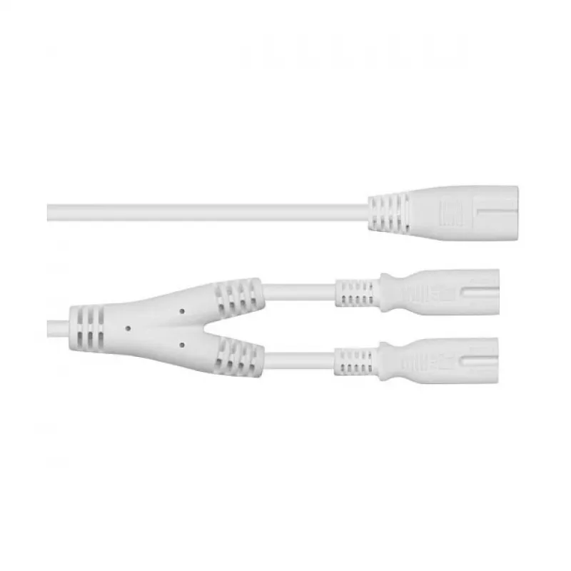 Cabo divisor de alimentação KABELMEISTER SK0877-W003 IEC C8 para 2x IEC C7, 0,3 m, preto