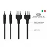 Kabelmeister SK6505-S018 Cabo de Alimentação - Ficha Tipo I Italiana para IEC C5, Preto, 1,8m