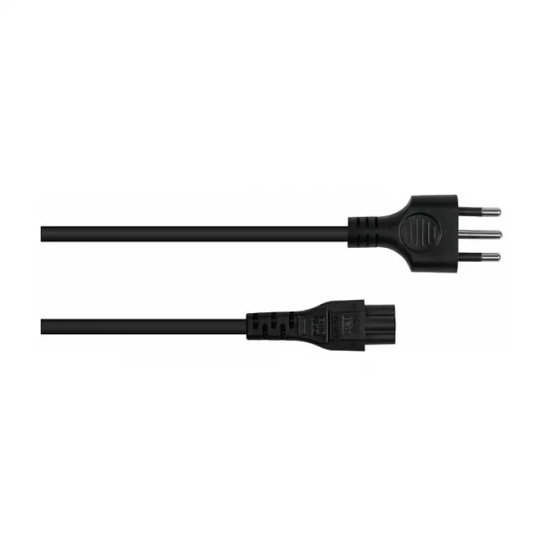Kabelmeister SK6505-S018 Cabo de Alimentação - Ficha Tipo I Italiana para IEC C5, Preto, 1,8m