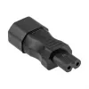 KABELMEISTER SKA-1470S Adaptador de alimentação IEC C14 para C7 – 250 V / 2,5 A, preto