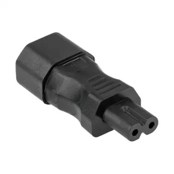 KABELMEISTER SKA-1470S Adaptador de alimentação IEC C14 para C7 – 250 V / 2,5 A, preto