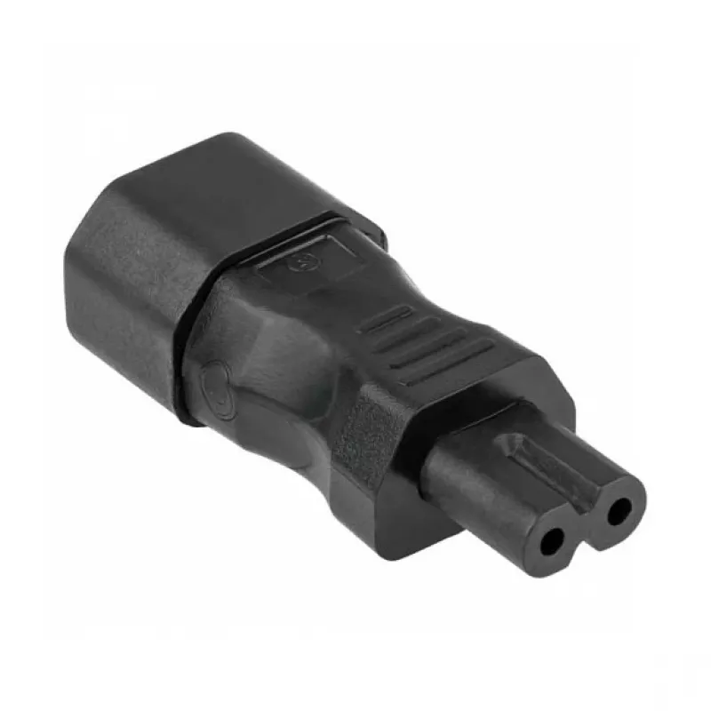 KABELMEISTER SKA-1470S Adaptador de alimentação IEC C14 para C7 – 250 V / 2,5 A, preto
