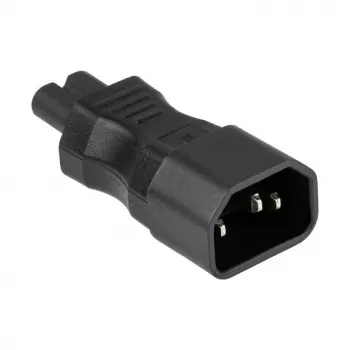 KABELMEISTER SKA-1470S Adaptador de alimentação IEC C14 para C7 – 250 V / 2,5 A, preto