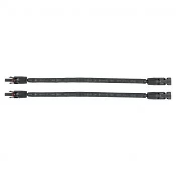 Kabelmeister Passagem de janela solar MC4 Preto 30cm cabo plano