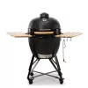 Grelhador de cerâmica Kamado Bono Grande 23″ carvão com carrinho, Preto