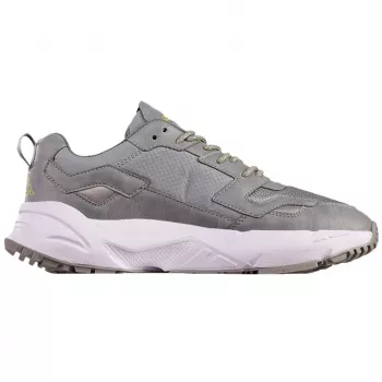 Sapatilhas Kappa Turako 243377 1633 para criança com duplo fecho de velcro, cinzento/azul/limette