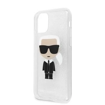 Karl Lagerfeld Apple iPhone 11 Pro Max Capa Glitter Iconic Prateado