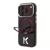 Capa MagSafe Karl Lagerfeld IML Ring Stand 360 Kameo Metal para iPhone 18 Pro Max / 17 Pro Max Borgonha