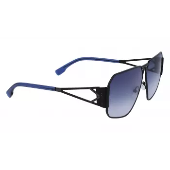 Óculos de sol unissexo quadrados KARL LAGERFELD KL339S-1 - Armação preta lente cinzenta 61 mm