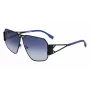 Óculos de sol unissexo quadrados KARL LAGERFELD KL339S-1 - Armação preta lente cinzenta 61 mm