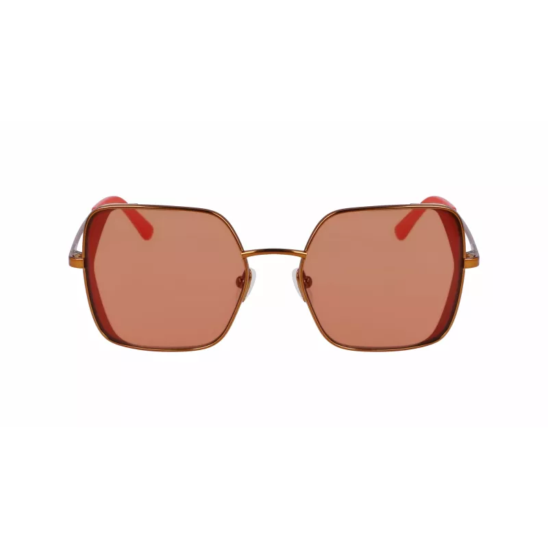 KARL LAGERFELD KL340S-800 Óculos de sol de mulher - armação de acetato preta, lentes de policarbonato cinzentas, 56 mm