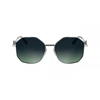 Óculos de sol de mulher KARL LAGERFELD KL358S-041 - Armação preta, lentes cinzentas, 57 mm