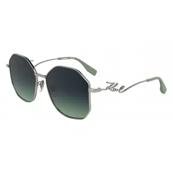 Óculos de sol de mulher KARL LAGERFELD KL358S-041 - Armação preta, lentes cinzentas, 57 mm