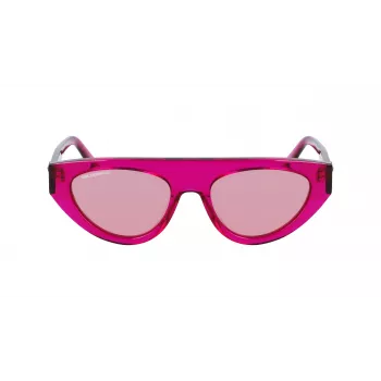 Óculos de sol de mulher KARL LAGERFELD KL6043S-86 quadrados de acetato preto/cinzento 52mm