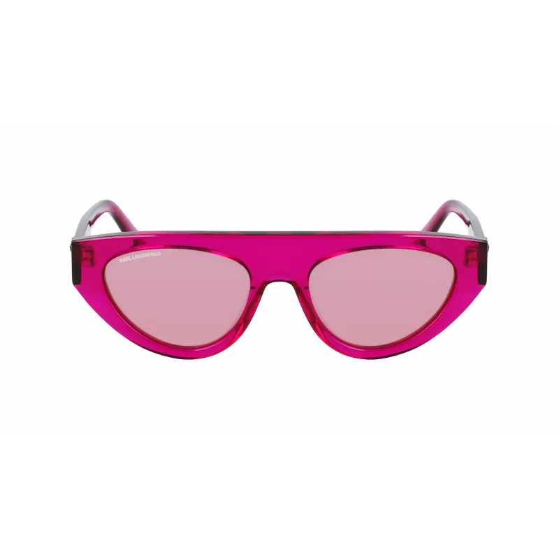 Óculos de sol de mulher KARL LAGERFELD KL6043S-86 quadrados de acetato preto/cinzento 52mm